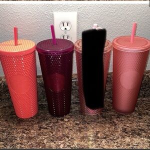 3 Studded Starbucks Cups